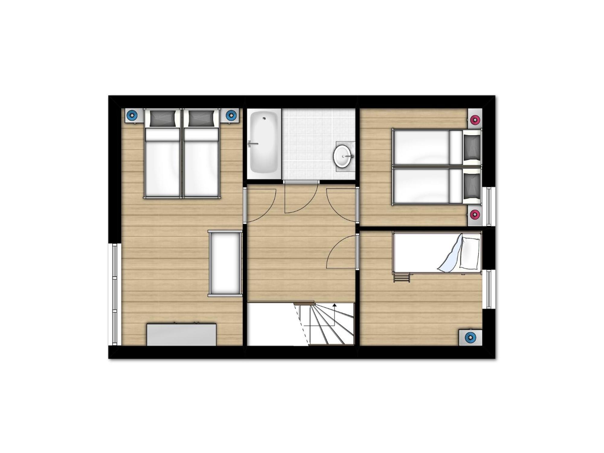 Vakantiehuis Restyled With Two Bathrooms, At 500 M